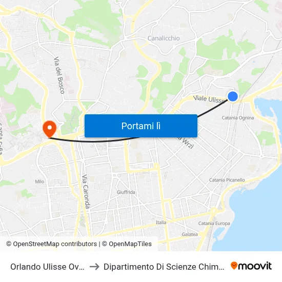 Orlando Ulisse Ovest to Dipartimento Di Scienze Chimiche map