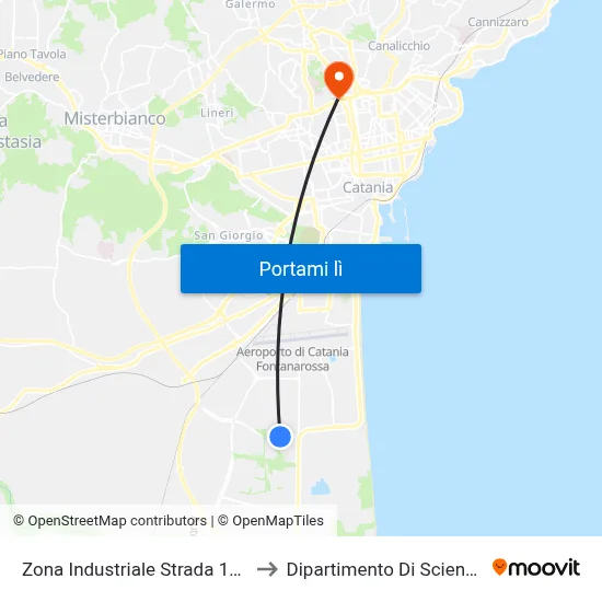 Zona Industriale Strada 15 Gorgone (2) to Dipartimento Di Scienze Chimiche map