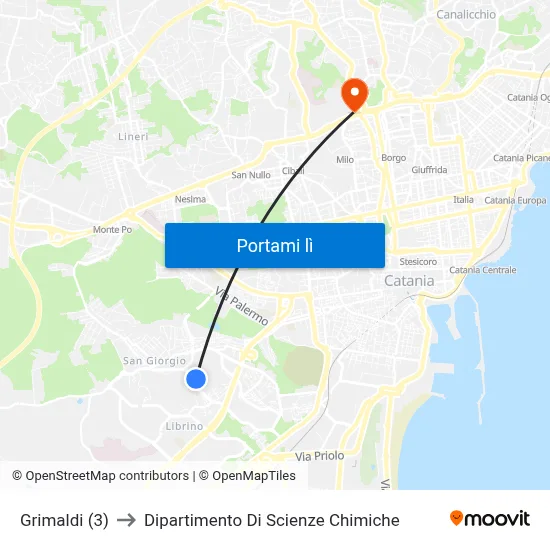 Grimaldi (3) to Dipartimento Di Scienze Chimiche map