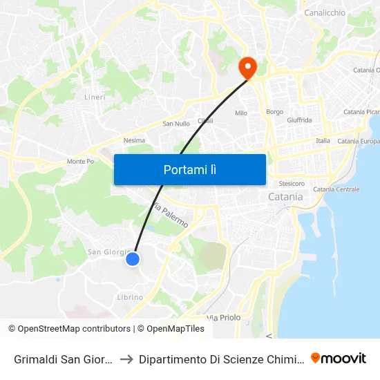 Grimaldi San Giorgio to Dipartimento Di Scienze Chimiche map