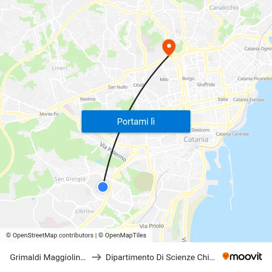 Grimaldi Maggiolino (3) to Dipartimento Di Scienze Chimiche map