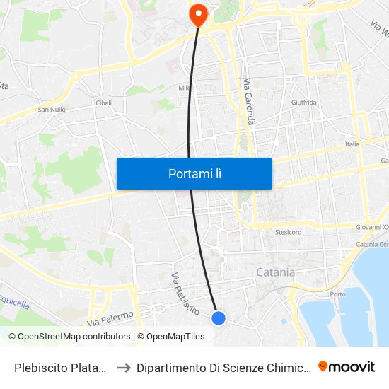 Plebiscito Platania to Dipartimento Di Scienze Chimiche map