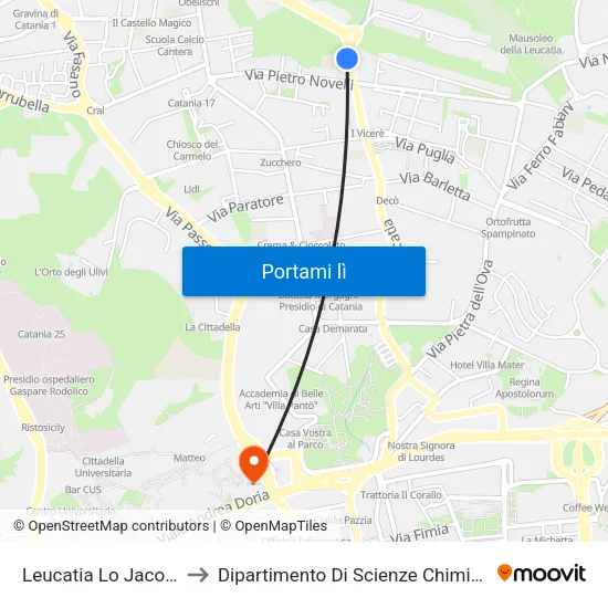 Leucatia Lo Jacono to Dipartimento Di Scienze Chimiche map
