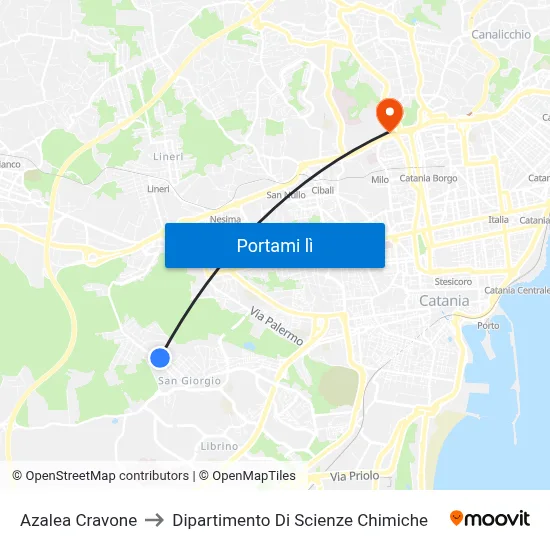 Azalea Cravone to Dipartimento Di Scienze Chimiche map