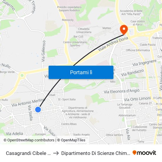 Casagrandi Cibele Est to Dipartimento Di Scienze Chimiche map