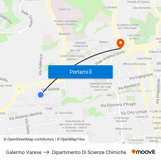 Galermo Varese to Dipartimento Di Scienze Chimiche map