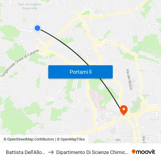 Battista Dell'Alloro to Dipartimento Di Scienze Chimiche map