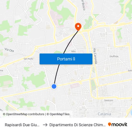 Rapisardi Due Giugno to Dipartimento Di Scienze Chimiche map