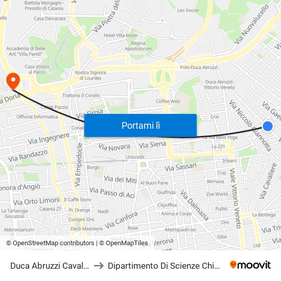 Duca Abruzzi Cavallaro to Dipartimento Di Scienze Chimiche map