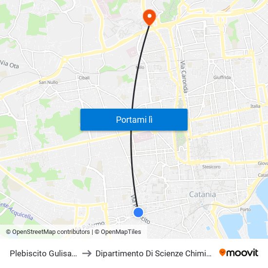 Plebiscito Gulisano to Dipartimento Di Scienze Chimiche map