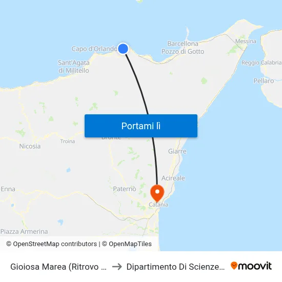 Gioiosa Marea (Ritrovo Roma 83) to Dipartimento Di Scienze Chimiche map