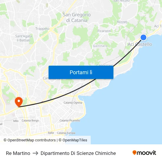 Re Martino to Dipartimento Di Scienze Chimiche map