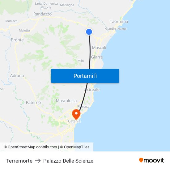 Terremorte to Palazzo Delle Scienze map