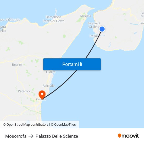 Mosorrofa to Palazzo Delle Scienze map