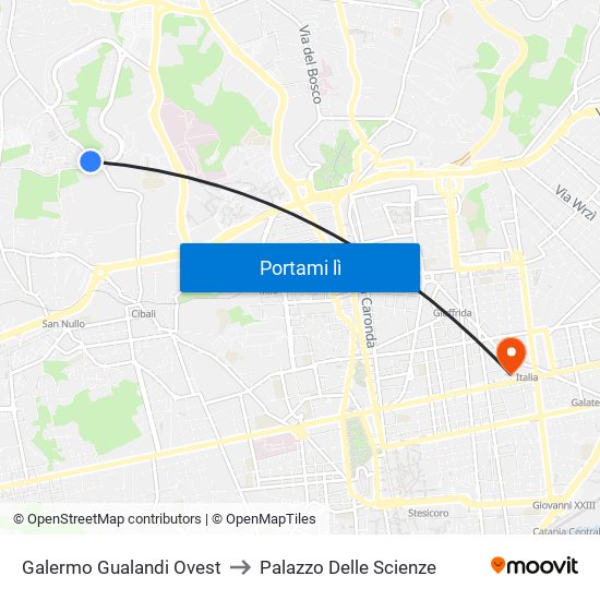 Galermo Gualandi Ovest to Palazzo Delle Scienze map