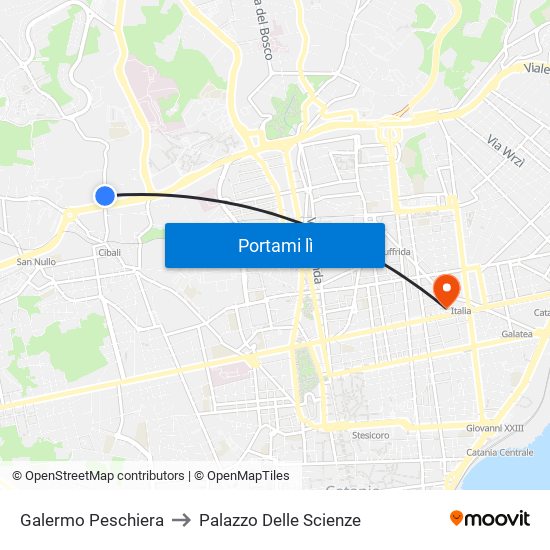 Galermo Peschiera to Palazzo Delle Scienze map