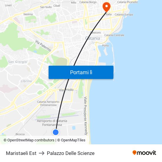 Maristaeli Est to Palazzo Delle Scienze map