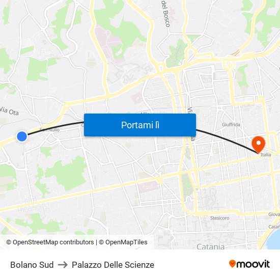 Bolano Sud to Palazzo Delle Scienze map