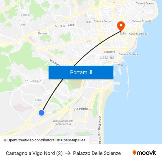 Castagnola Vigo Nord (2) to Palazzo Delle Scienze map