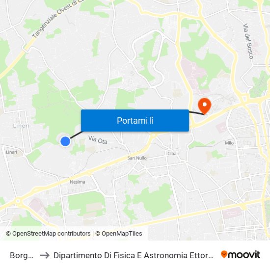Borgese to Dipartimento Di Fisica E Astronomia Ettore Majorana map