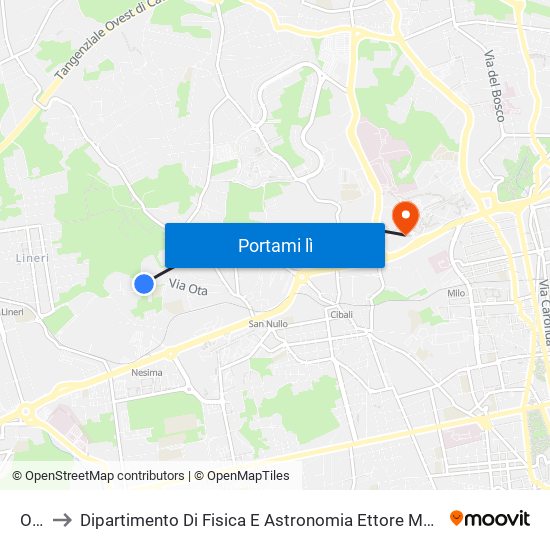Ota to Dipartimento Di Fisica E Astronomia Ettore Majorana map