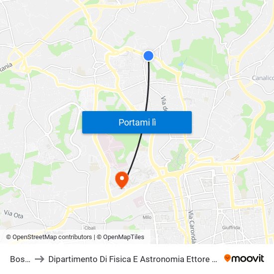 Bosco to Dipartimento Di Fisica E Astronomia Ettore Majorana map