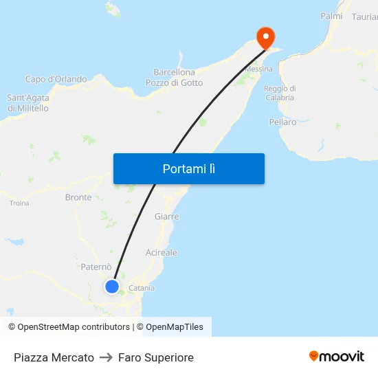Piazza Mercato to Faro Superiore map