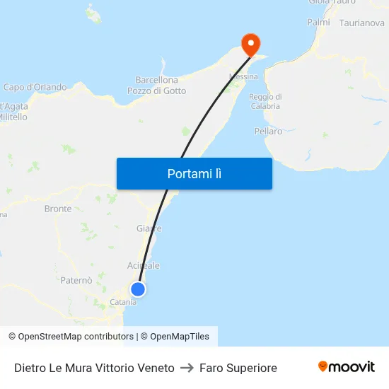 Dietro Le Mura Vittorio Veneto to Faro Superiore map