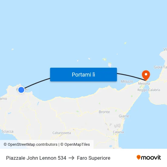 Piazzale John Lennon 534 to Faro Superiore map