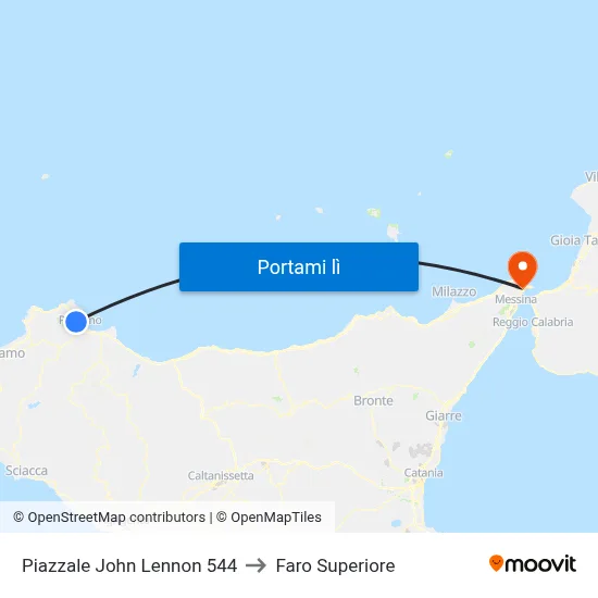 Piazzale John Lennon 544 to Faro Superiore map