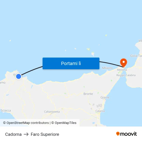 Cadorna to Faro Superiore map