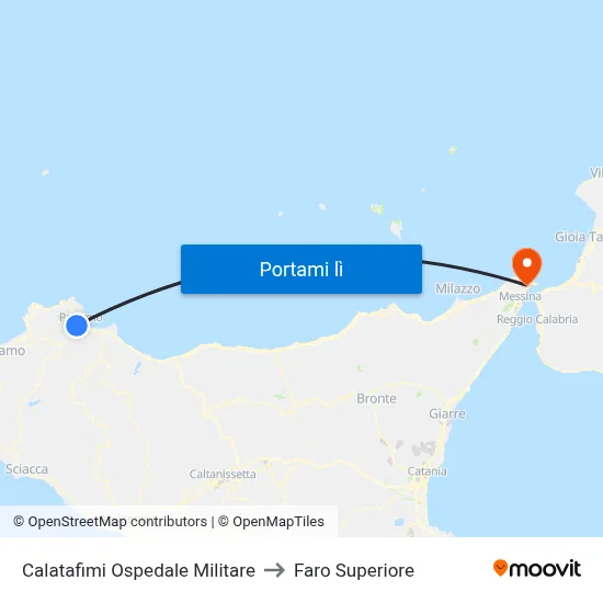 Calatafimi Ospedale Militare to Faro Superiore map