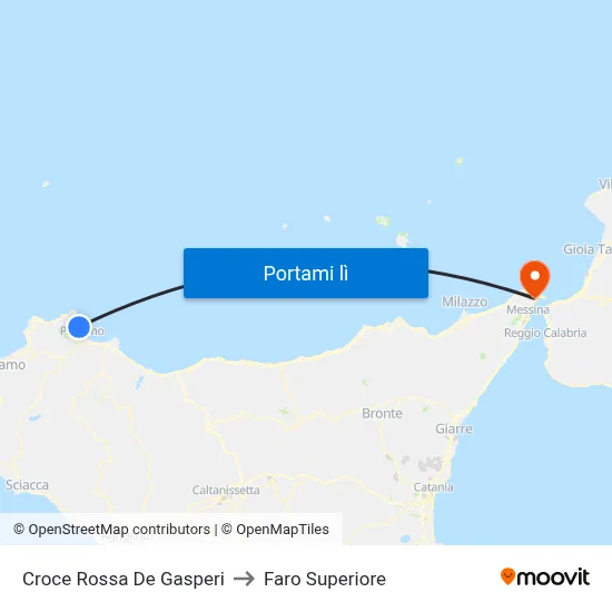 Croce Rossa De Gasperi to Faro Superiore map