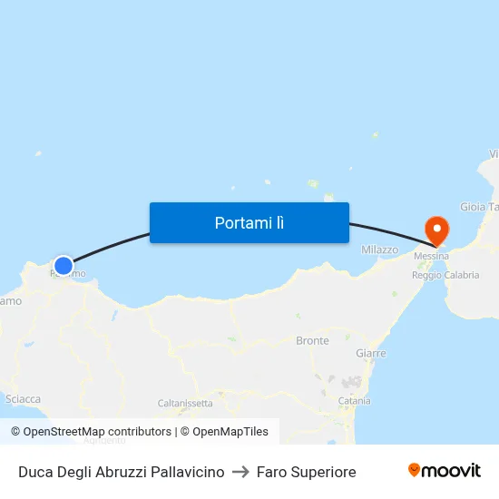 Duca Degli Abruzzi Pallavicino to Faro Superiore map