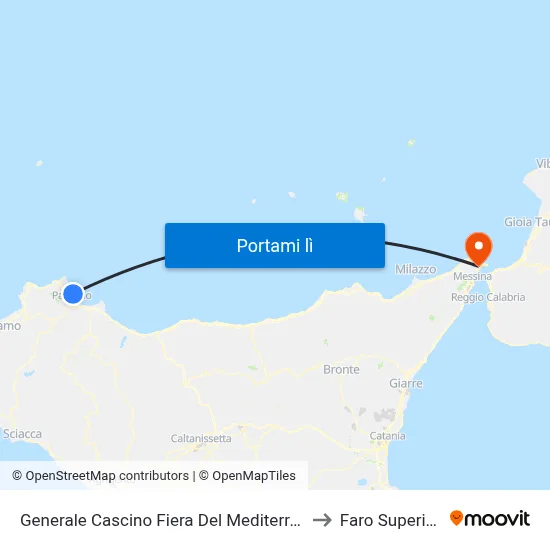 Generale Cascino Fiera Del Mediterraneo to Faro Superiore map
