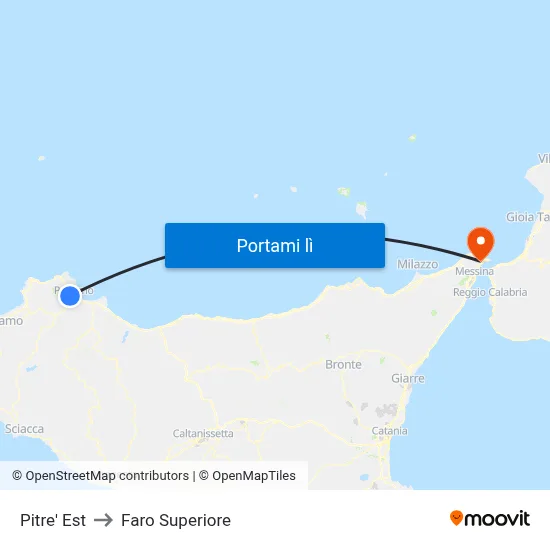Pitre' Est to Faro Superiore map