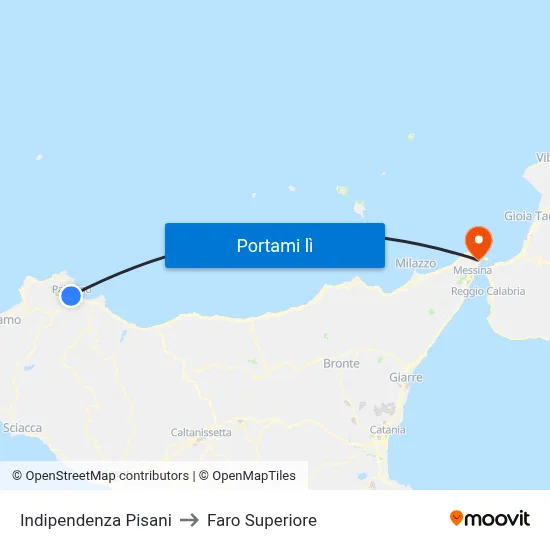 Indipendenza Pisani to Faro Superiore map