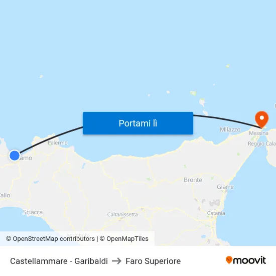 Castellammare - Garibaldi to Faro Superiore map