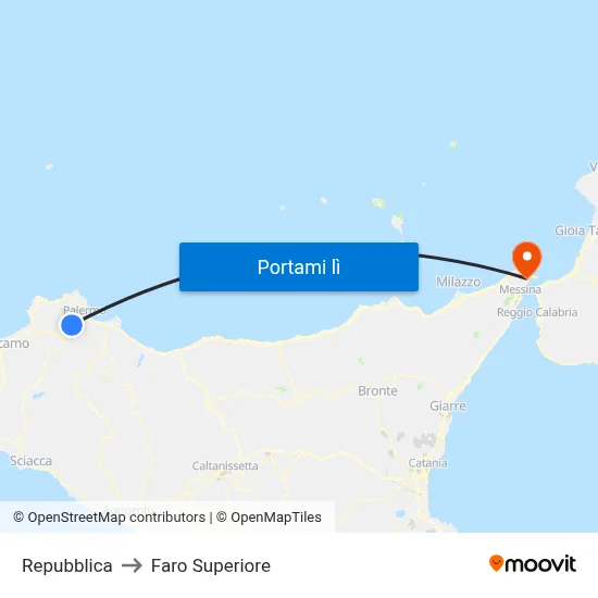 Repubblica to Faro Superiore map