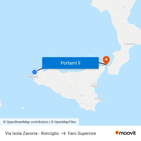 Via Isola Zavorra - Ronciglio to Faro Superiore map