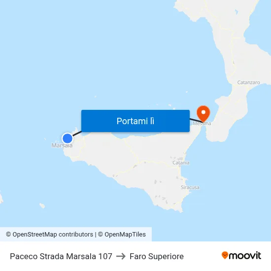 Paceco Strada Marsala 107 to Faro Superiore map