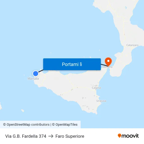 Via G.B. Fardella  374 to Faro Superiore map