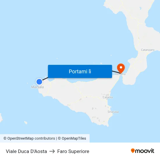 Viale Duca D'Aosta to Faro Superiore map