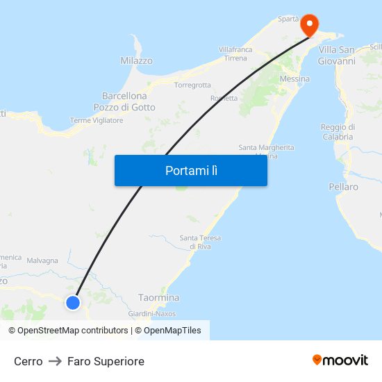 Cerro to Faro Superiore map