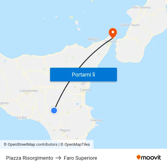 Piazza Risorgimento to Faro Superiore map