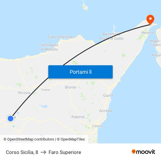 Corso Sicilia, 8 to Faro Superiore map