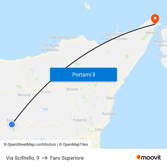Via Scifitello, 9 to Faro Superiore map