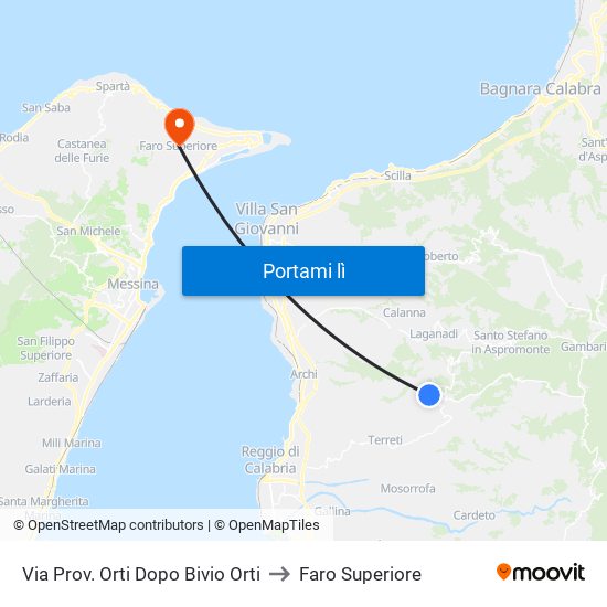 Via Prov. Orti  Dopo Bivio Orti to Faro Superiore map