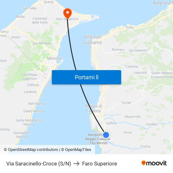 Via Saracinello-Croce  (S/N) to Faro Superiore map