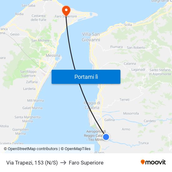 Via Trapezi, 153  (N/S) to Faro Superiore map